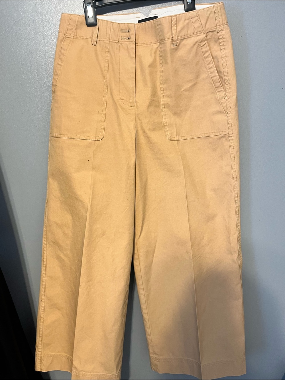J crew collection Wide Leg Cropped Pants in Camel Beige